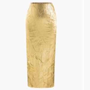 MICAS gold midi skirt